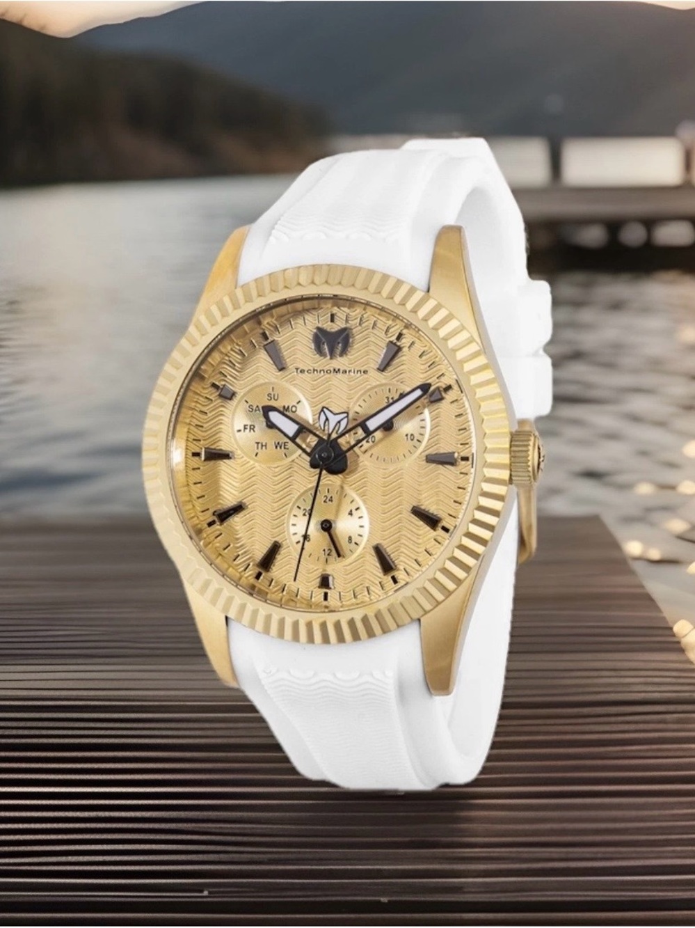 TechnoMarine Sea Dream Women's Watch 38mm Quartz Multi-Dial Day Gold/White